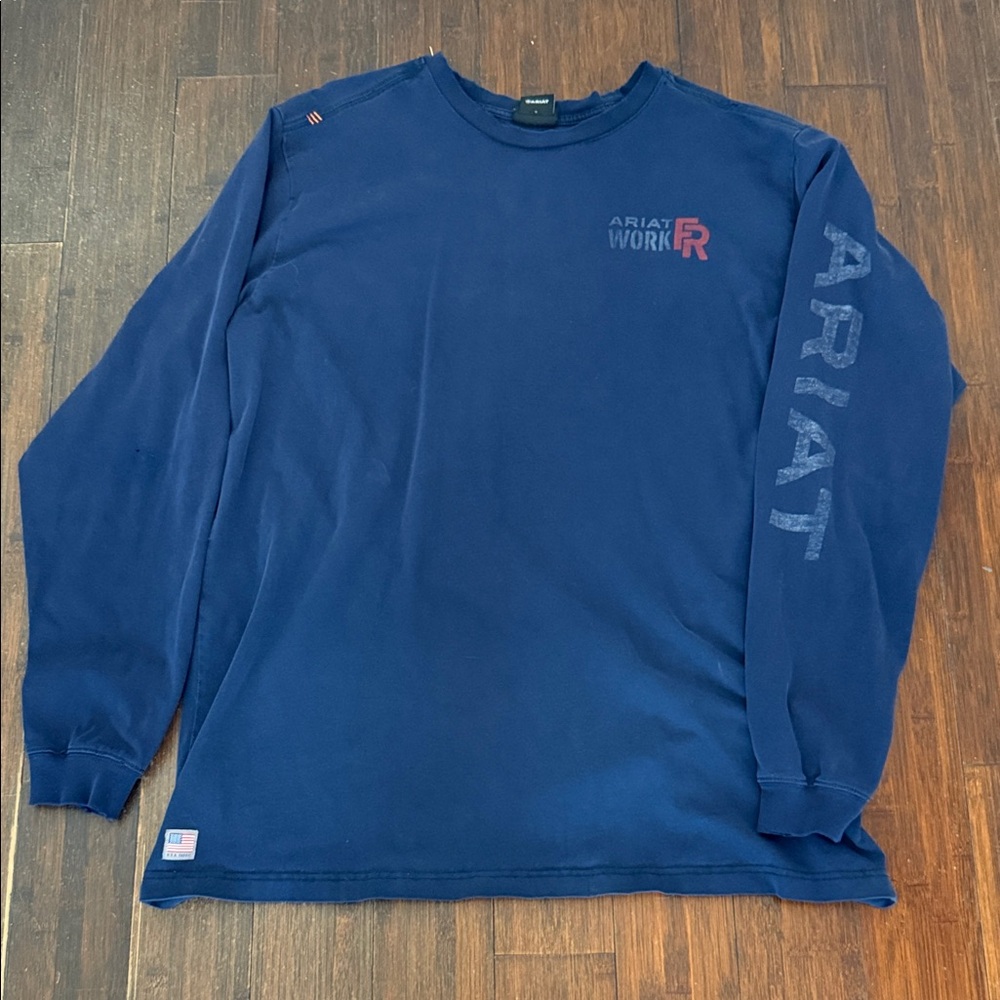 Ariat FR Men's Blue Long Sleeve Shirt